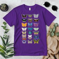 Multi Butterflies Botanical Species Premium T-Shirt