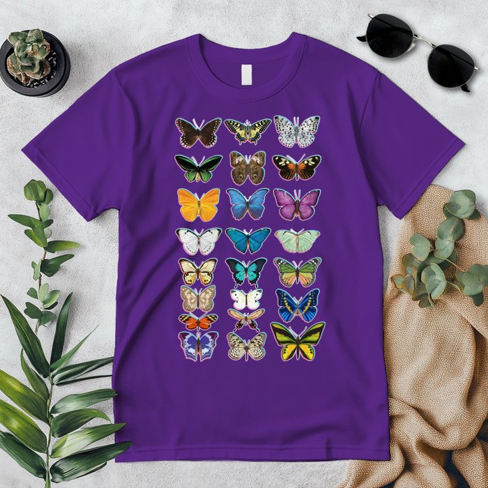 Multi Butterflies Botanical Species Premium T-Shirt