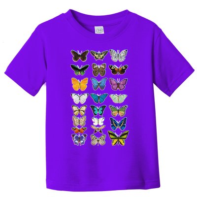 Multi Butterflies Botanical Species Toddler T-Shirt