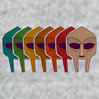Multi Color MF DOOM Masks Tall T-Shirt