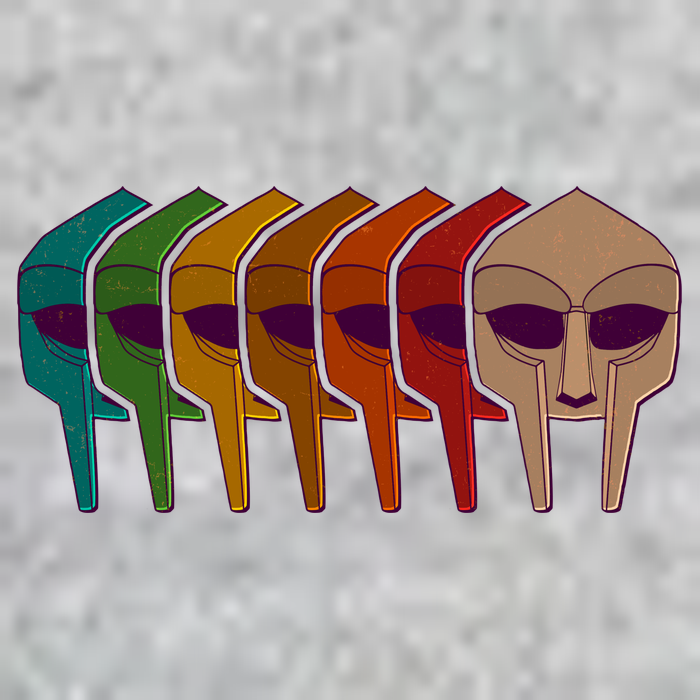 Multi Color MF DOOM Masks Tall T-Shirt