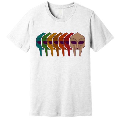 Multi Color MF DOOM Masks Premium T-Shirt