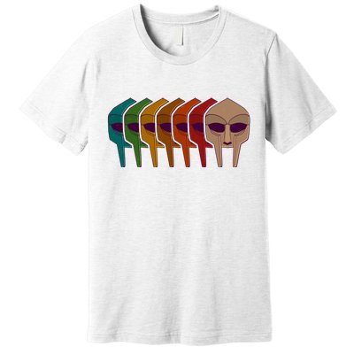 Multi Color MF DOOM Masks Premium T-Shirt