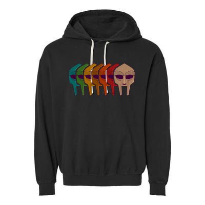Multi Color MF DOOM Masks Garment-Dyed Fleece Hoodie