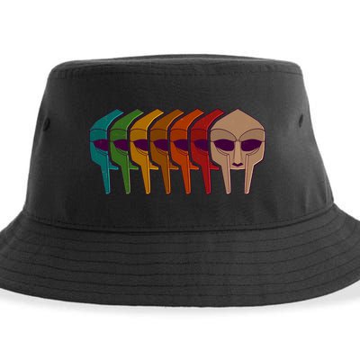 Multi Color MF DOOM Masks Sustainable Bucket Hat