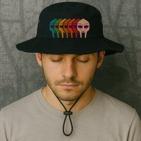 Multi Color MF DOOM Masks Bucket Hat