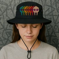 Multi Color MF DOOM Masks Bucket Hat