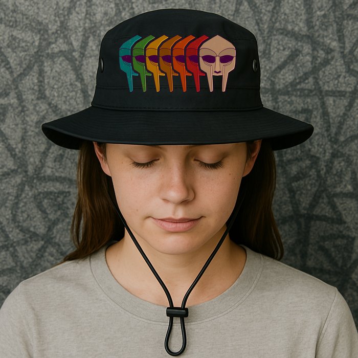 Multi Color MF DOOM Masks Bucket Hat