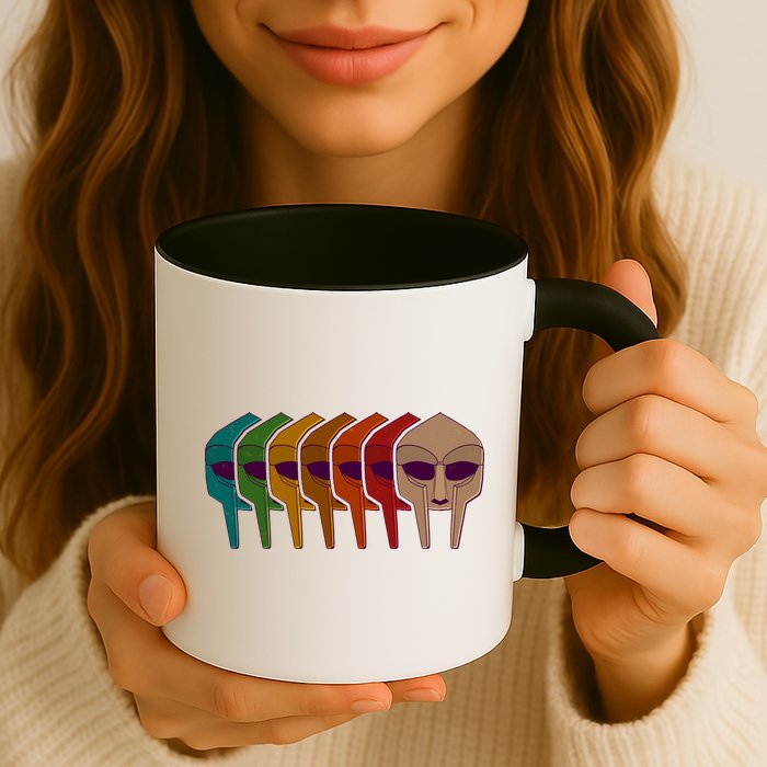 Multi Color MF DOOM Masks Mug