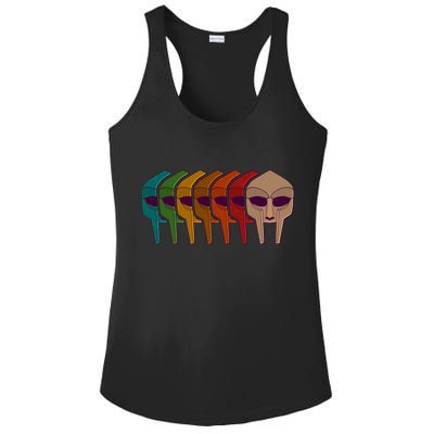 Multi Color MF DOOM Masks Ladies PosiCharge Competitor Racerback Tank