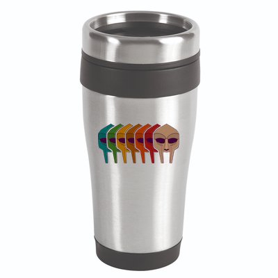 Multi Color MF DOOM Masks 16oz Travel Tumbler