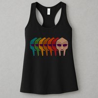 Multi Color MF DOOM Masks Womens Tank Top