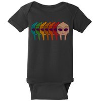 Multi Color MF DOOM Masks Baby Bodysuit