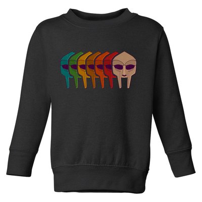 Multi Color MF DOOM Masks Toddler Sweatshirt