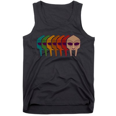 Multi Color MF DOOM Masks Tank Top