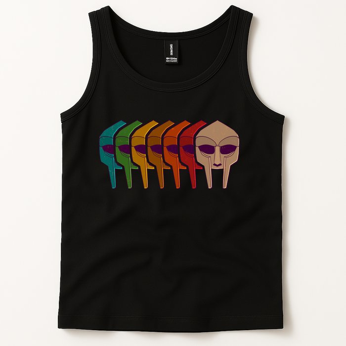 Multi Color MF DOOM Masks Tank Top