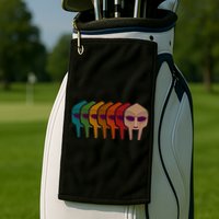 Multi Color MF DOOM Masks Golf Towel