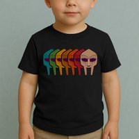 Multi Color MF DOOM Masks Toddler T-Shirt