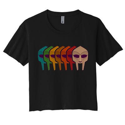Multi Color MF DOOM Masks Crop Top