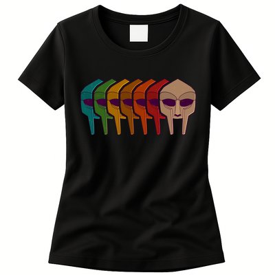 Multi Color MF DOOM Masks Womens T-Shirt