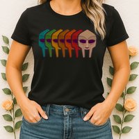 Multi Color MF DOOM Masks Womens T-Shirt