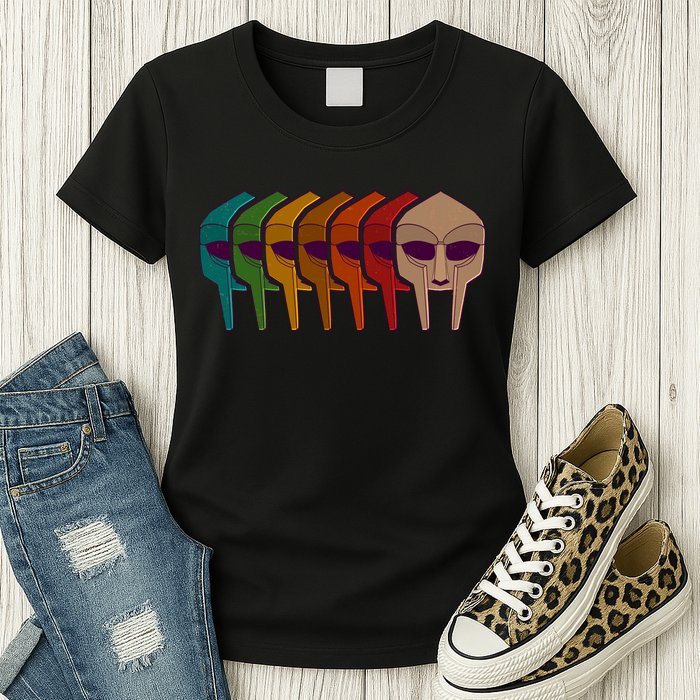 Multi Color MF DOOM Masks Womens T-Shirt