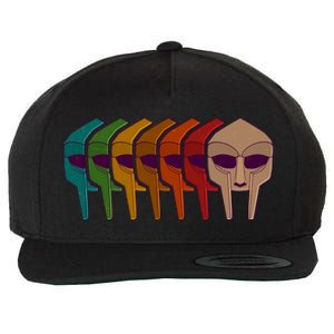 Multi Color MF DOOM Masks Wool Snapback Cap