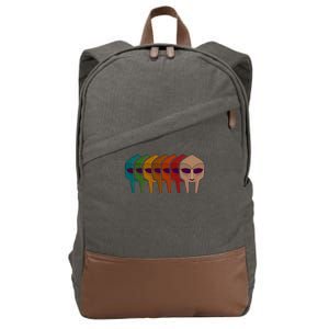 Multi Color MF DOOM Masks Cotton Canvas Backpack