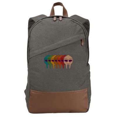 Multi Color MF DOOM Masks Cotton Canvas Backpack