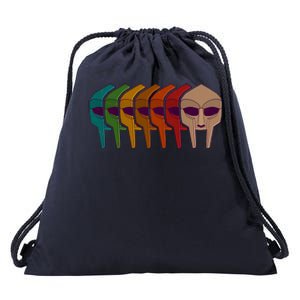 Multi Color MF DOOM Masks Drawstring Bag