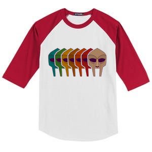 Multi Color MF DOOM Masks Kids Colorblock Raglan Jersey