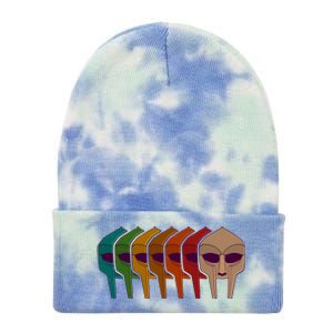 Multi Color MF DOOM Masks Tie Dye 12in Knit Beanie