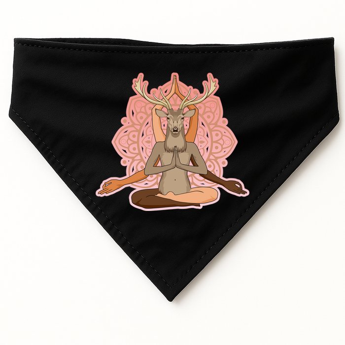 Multi-Ethnic Unity Yoga Deer USA-Made Doggie Bandana