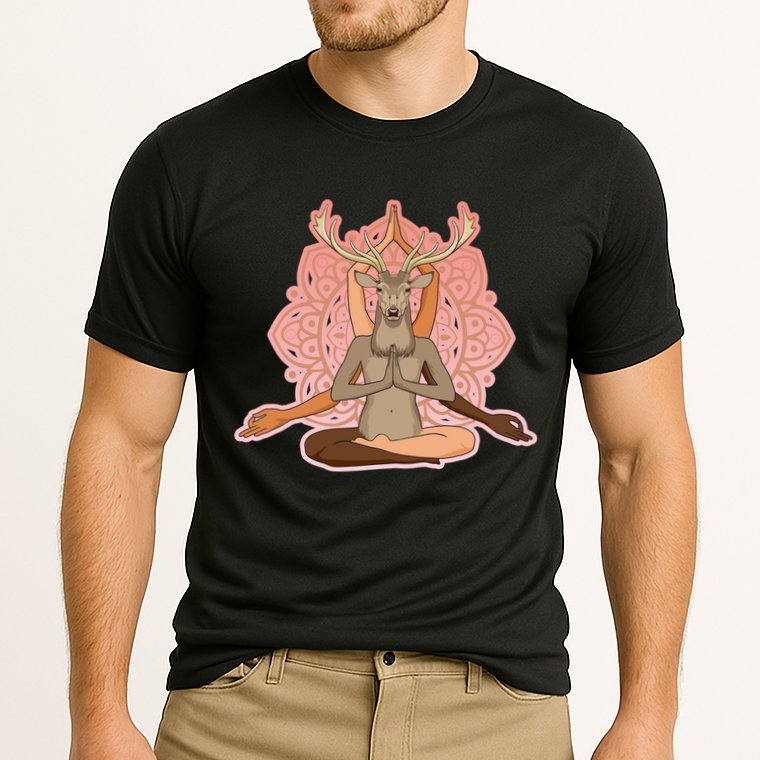 Multi-Ethnic Unity Yoga Deer Performance Shirt