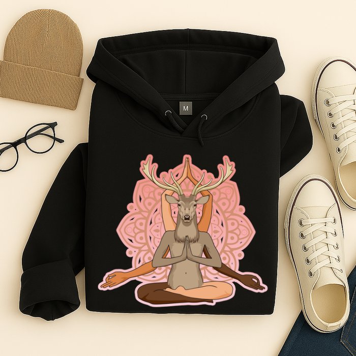 Multi-Ethnic Unity Yoga Deer Hoodie