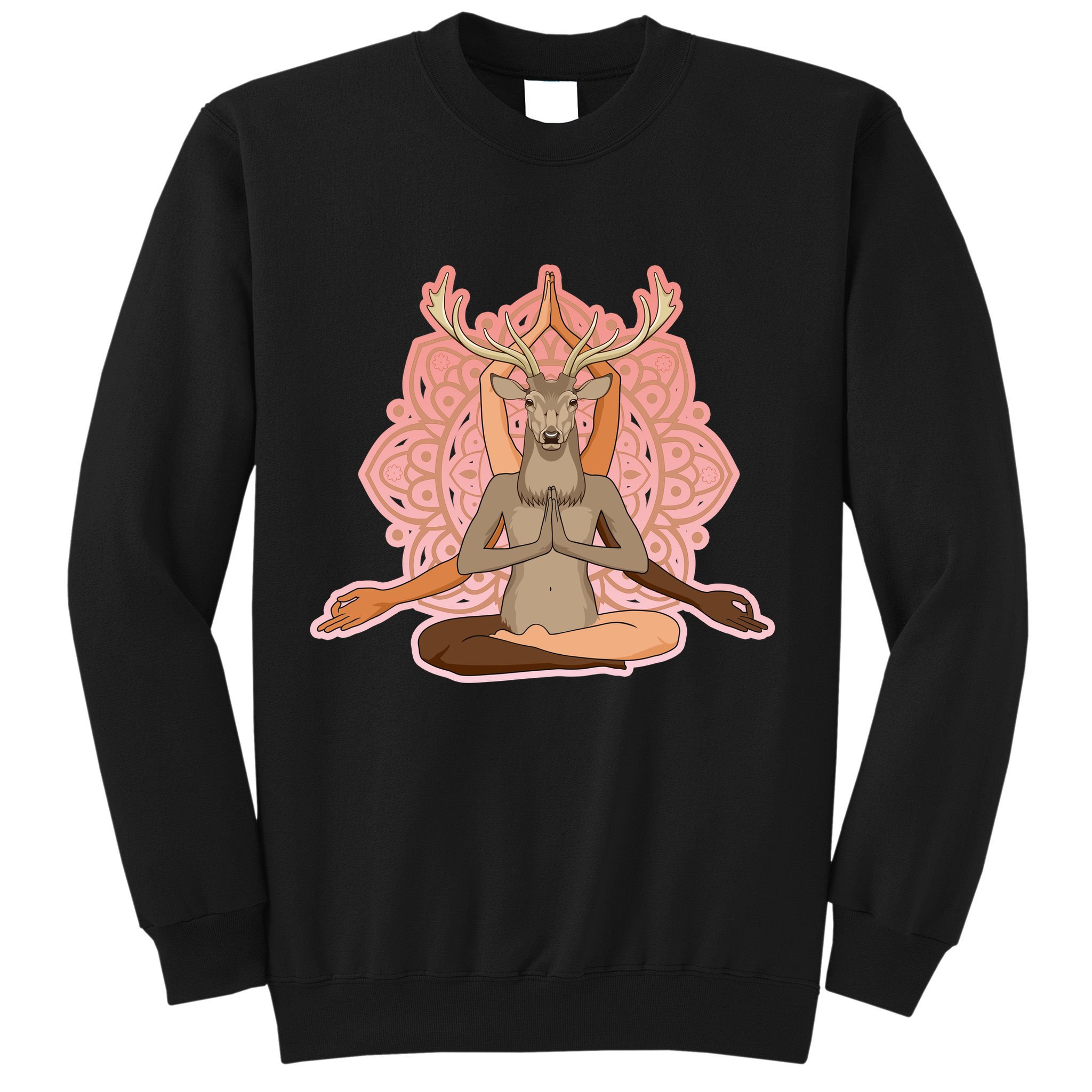 Multi-Ethnic Unity Yoga Deer Sweatshirt