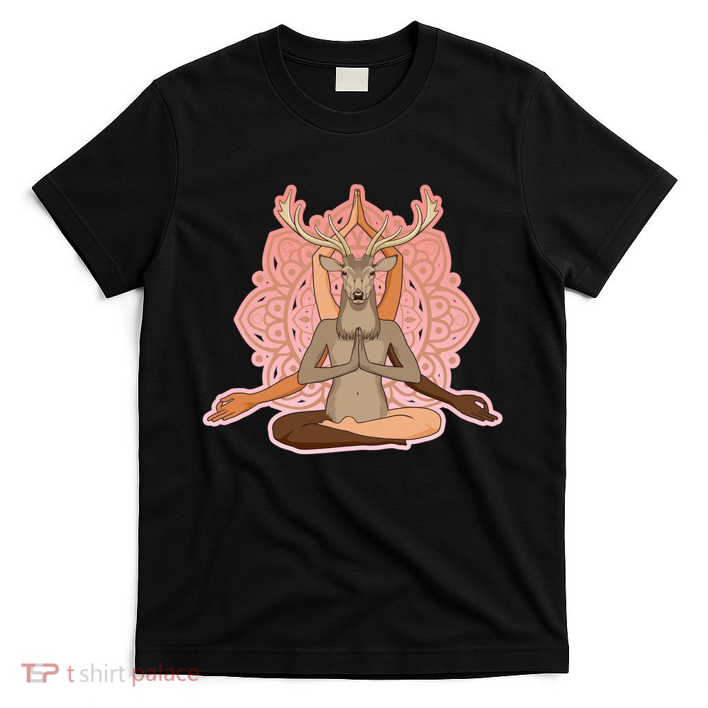 Multi-Ethnic Unity Yoga Deer T-Shirt