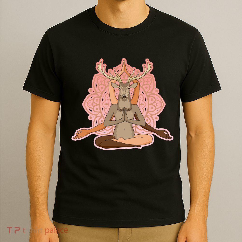 Multi-Ethnic Unity Yoga Deer T-Shirt