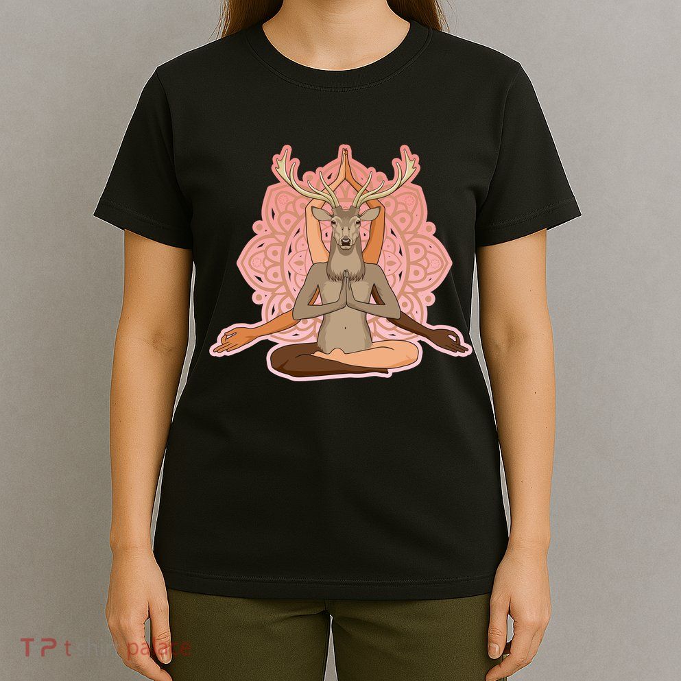 Multi-Ethnic Unity Yoga Deer T-Shirt