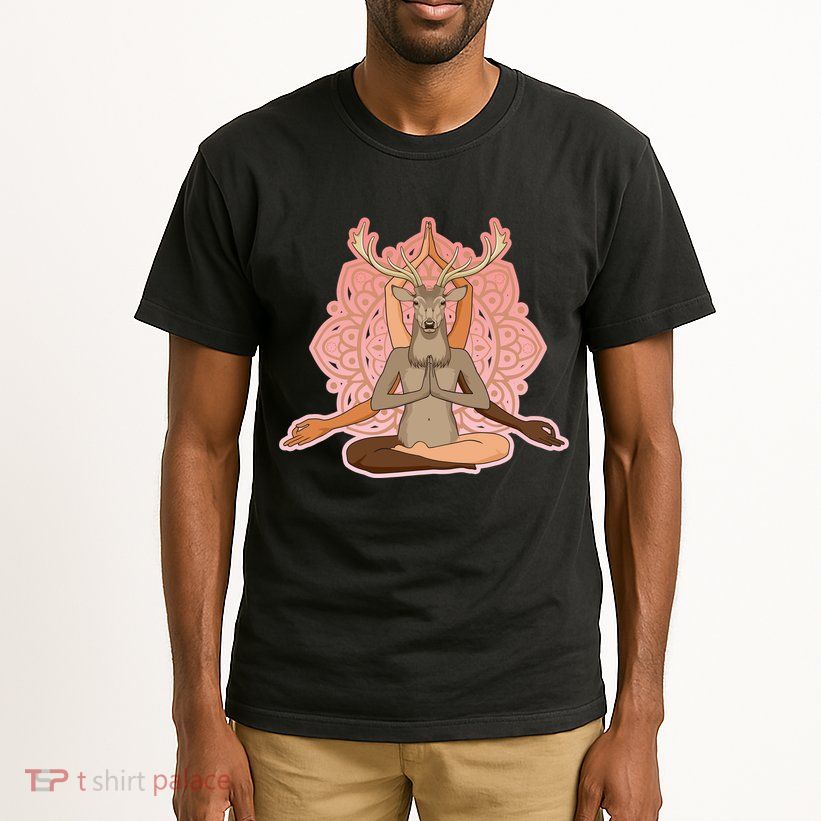 Multi-Ethnic Unity Yoga Deer Tall T-Shirt