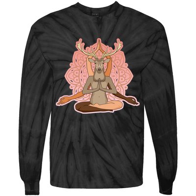 Multi-Ethnic Unity Yoga Deer Tie-Dye Long Sleeve Shirt