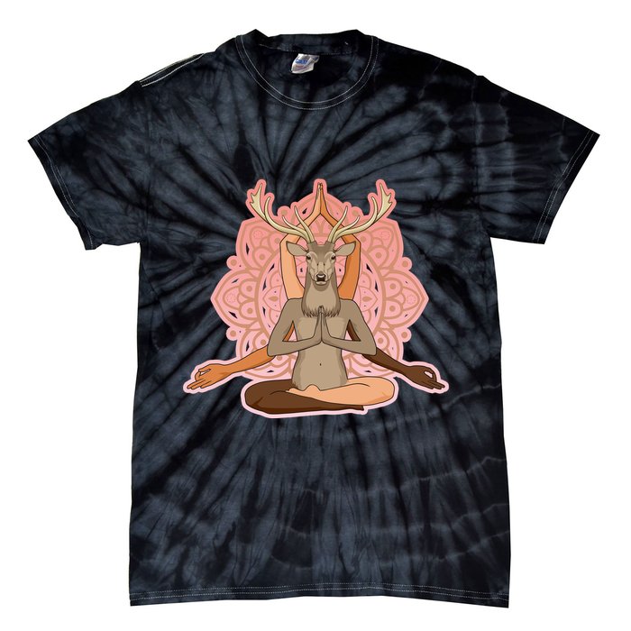 Multi-Ethnic Unity Yoga Deer Tie-Dye T-Shirt