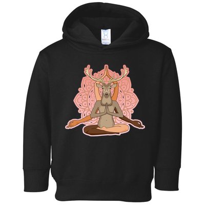 Multi-Ethnic Unity Yoga Deer Toddler Hoodie