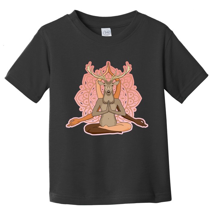 Multi-Ethnic Unity Yoga Deer Toddler T-Shirt