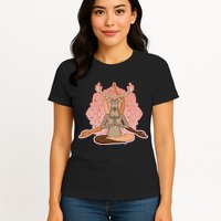Multi-Ethnic Unity Yoga Deer Womens T-Shirt