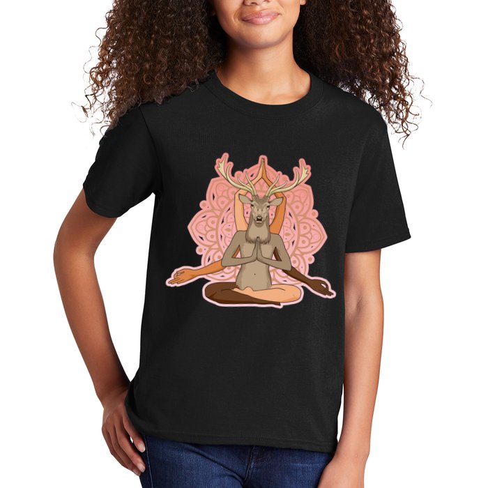 Multi-Ethnic Unity Yoga Deer Kids T-Shirt