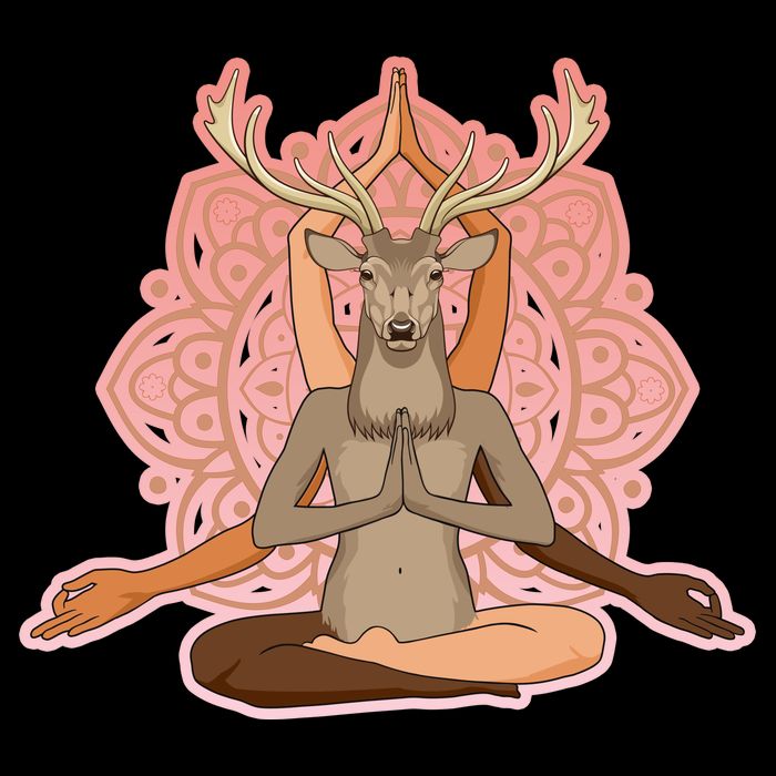 Multi-Ethnic Unity Yoga Deer Kids T-Shirt