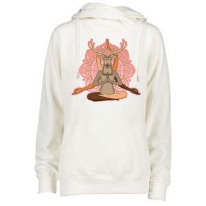 Multi-Ethnic Unity Yoga Deer Womens Funnel Neck Pullover Hood