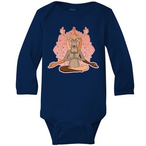 Multi-Ethnic Unity Yoga Deer Baby Long Sleeve Bodysuit