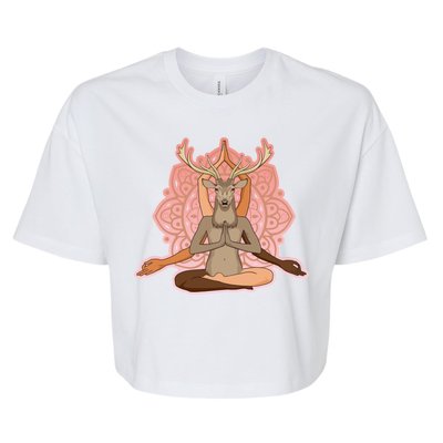 Multi-Ethnic Unity Yoga Deer Bella+Canvas Jersey Crop Tee